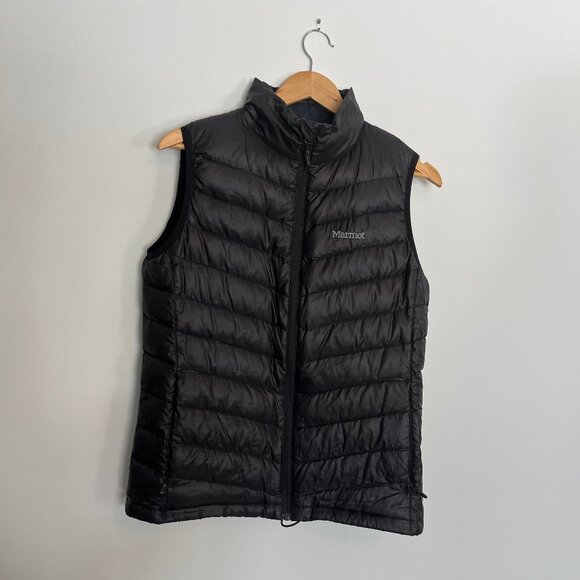 Marmot. 800 Fill. Down Vest. Black Color. Size Medium. Womens. - Picture 1 of 7